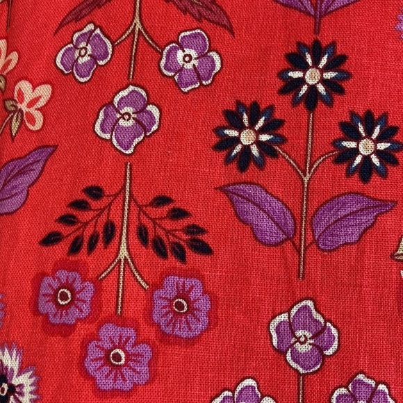 Ann Taylor Linen Blend Sleeveless Floral Print Shirtdress 12 Office Vacation - Picture 14 of 16